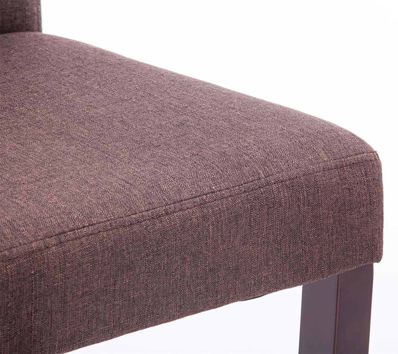 TPFLiving 4er Set Esszimmerstuhl Ines Stoff Gestell Holz Cappuccino TPFLiving 4er Set Esszimmerstuhl Ines Stoff Gestell Holz Cappuccino