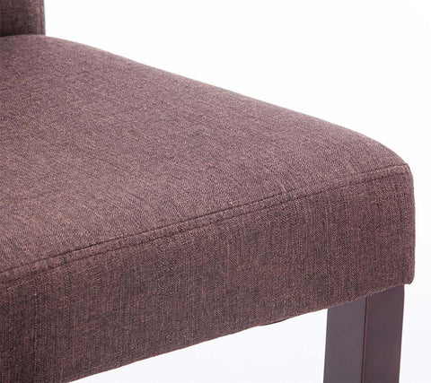 TPFLiving 4er Set Esszimmerstuhl Ines Stoff Gestell Holz Cappuccino TPFLiving 4er Set Esszimmerstuhl Ines Stoff Gestell Holz Cappuccino