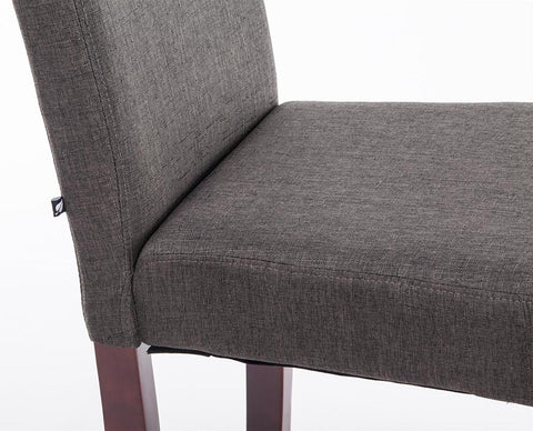 TPFLiving 4er Set Esszimmerstuhl Ines Stoff Gestell Holz Cappuccino TPFLiving 4er Set Esszimmerstuhl Ines Stoff Gestell Holz Cappuccino