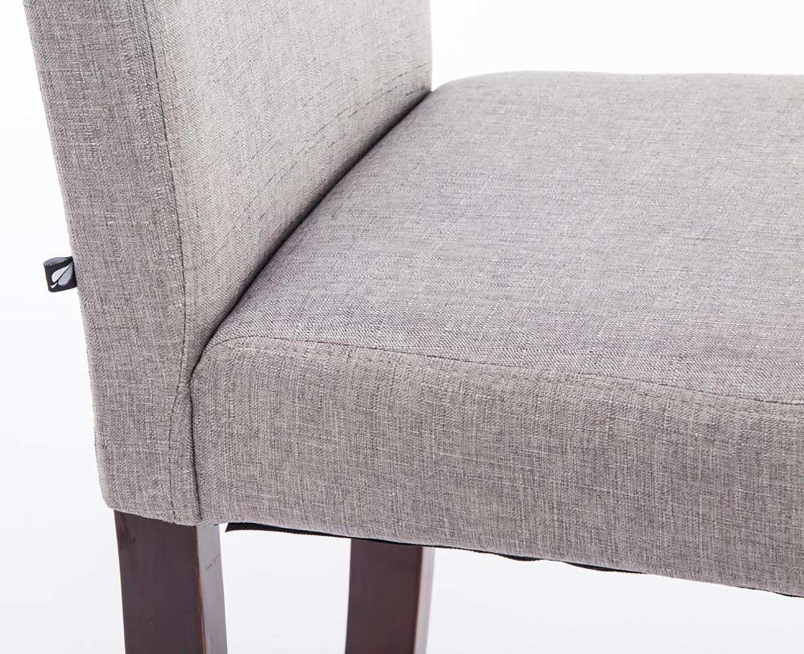 TPFLiving 4er Set Esszimmerstuhl Ines Stoff Gestell Holz Cappuccino TPFLiving 4er Set Esszimmerstuhl Ines Stoff Gestell Holz Cappuccino