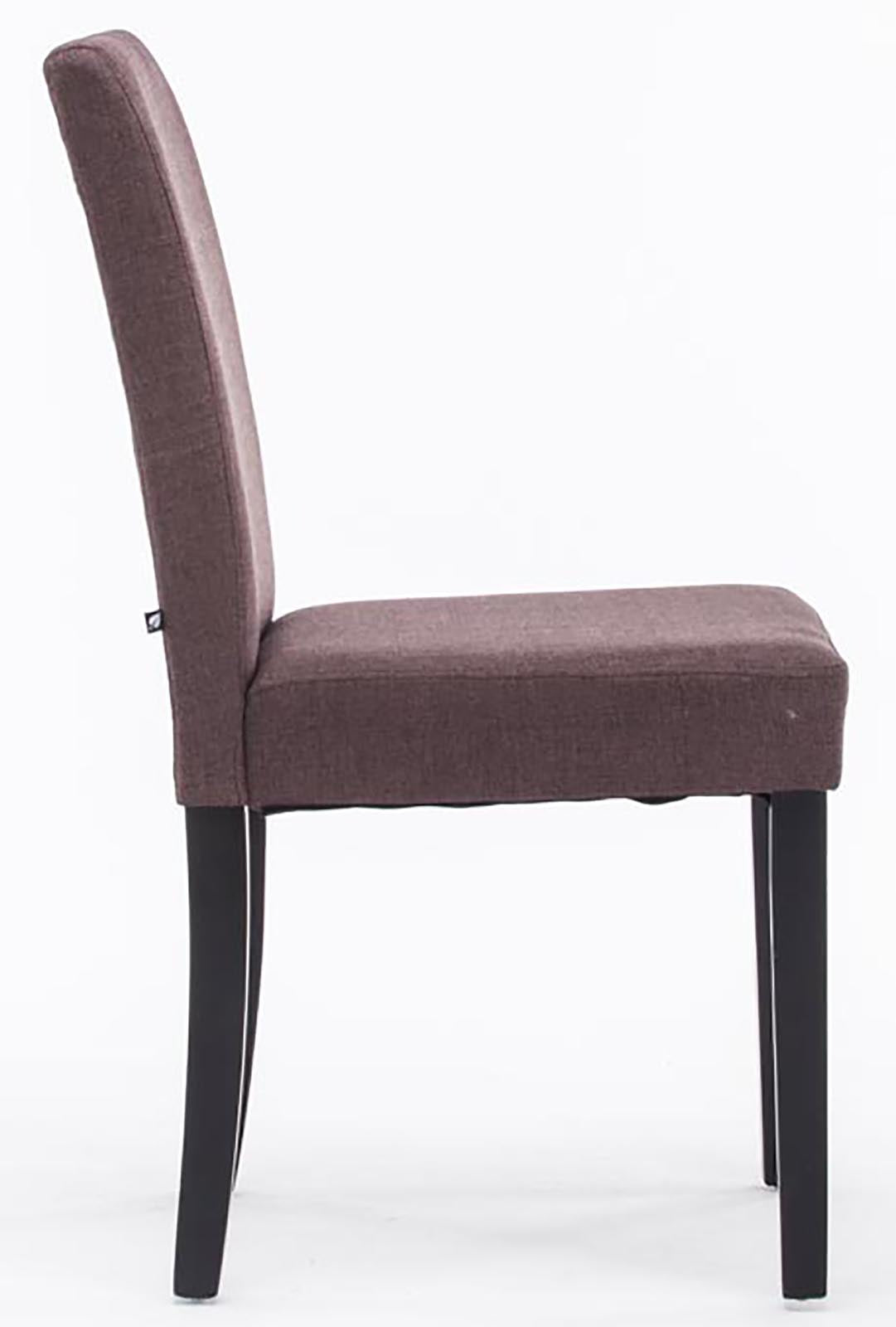 TPFLiving 4er Set Esszimmerstuhl Ines Stoff Gestell Holz Schwarz TPFLiving 4er Set Esszimmerstuhl Ines Stoff Gestell Holz Schwarz