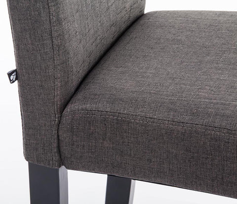 TPFLiving 4er Set Esszimmerstuhl Ines Stoff Gestell Holz Schwarz TPFLiving 4er Set Esszimmerstuhl Ines Stoff Gestell Holz Schwarz