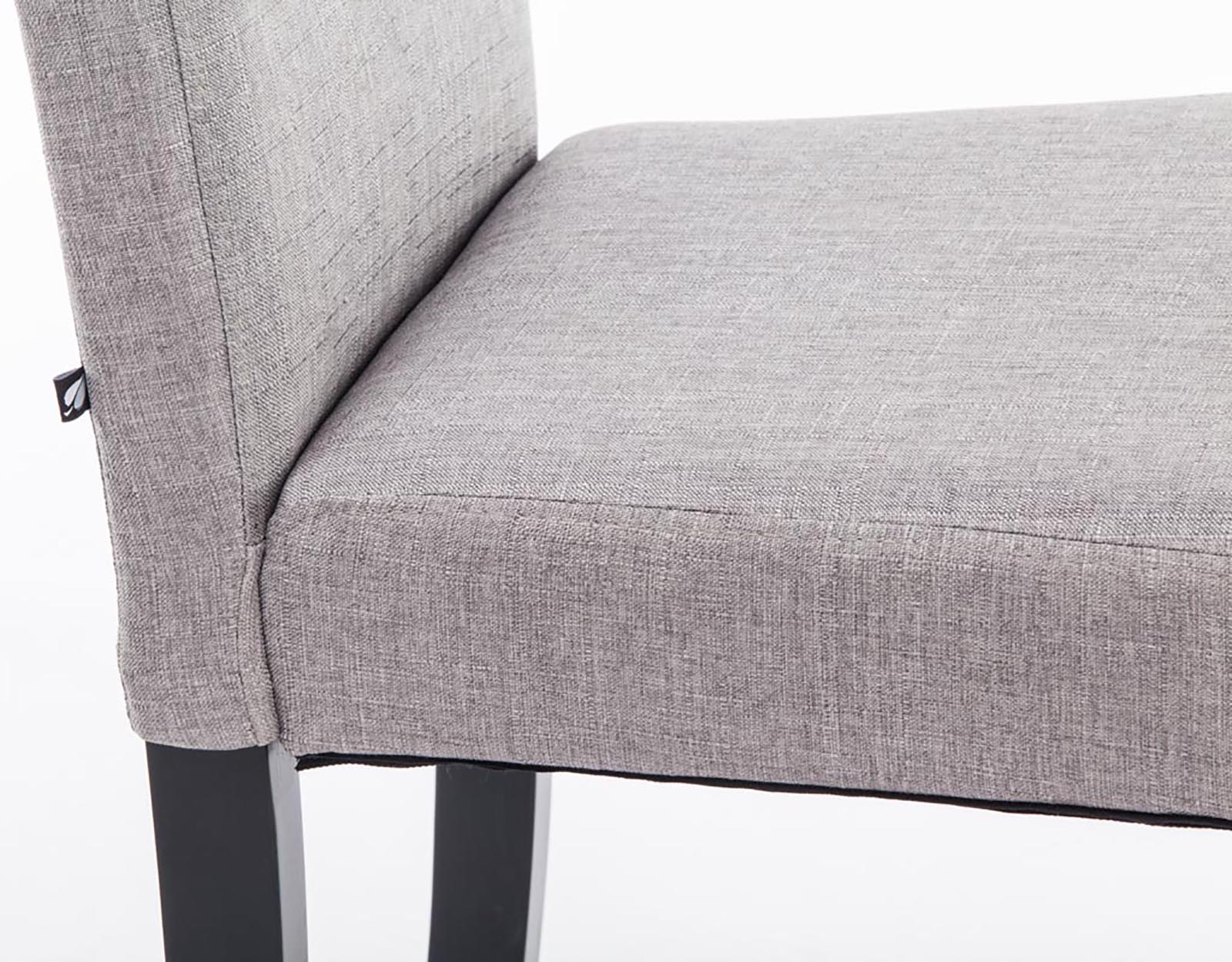 TPFLiving 4er Set Esszimmerstuhl Ines Stoff Gestell Holz Schwarz TPFLiving 4er Set Esszimmerstuhl Ines Stoff Gestell Holz Schwarz