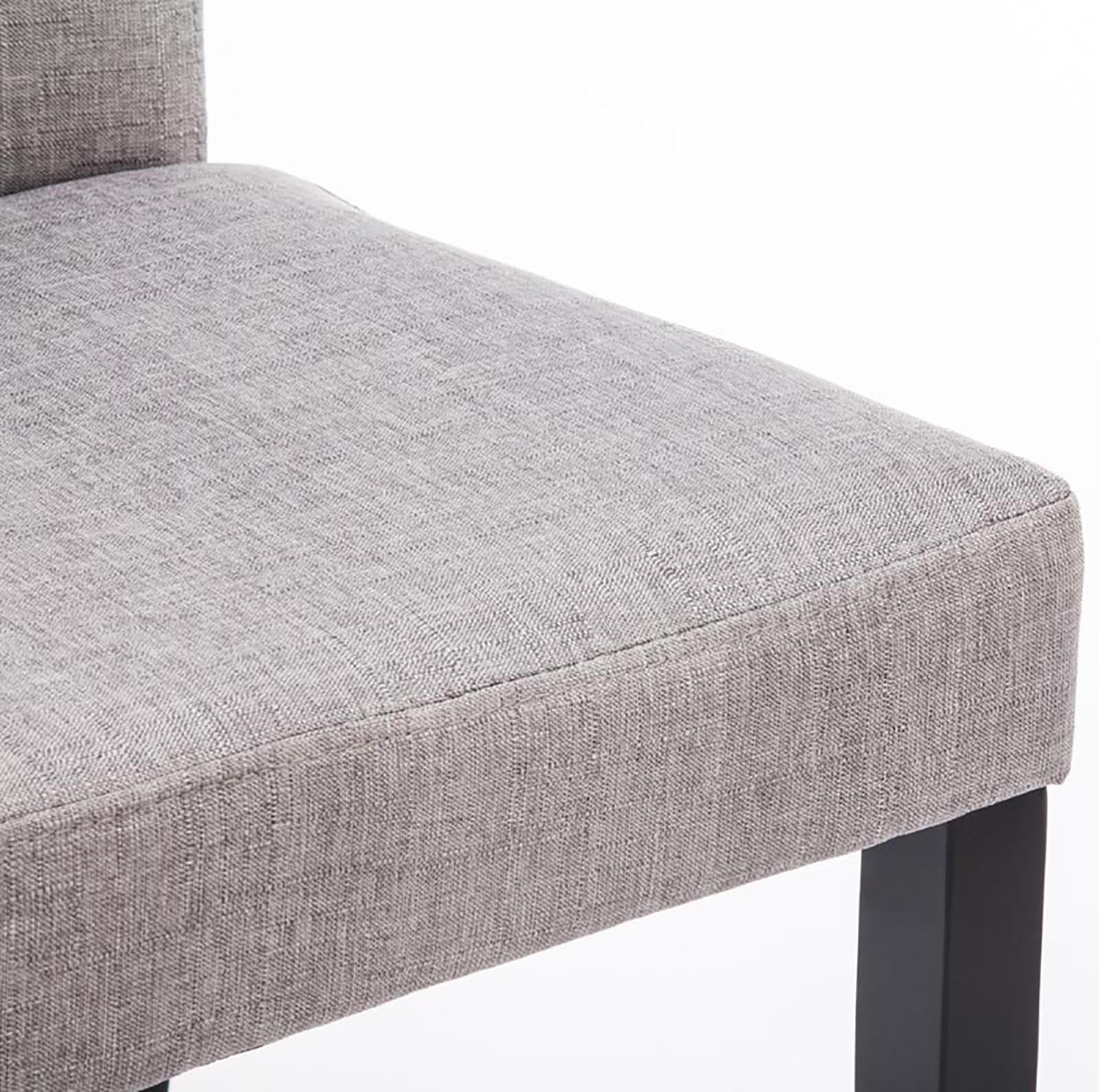 TPFLiving 4er Set Esszimmerstuhl Ines Stoff Gestell Holz Schwarz TPFLiving 4er Set Esszimmerstuhl Ines Stoff Gestell Holz Schwarz