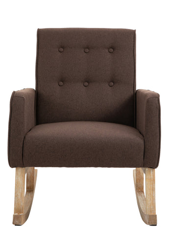 TPFLiving Schaukelstuhl Dreamer Stoff Gestell Eichenholz TPFLiving Schaukelstuhl Dreamer Stoff Gestell Eichenholz