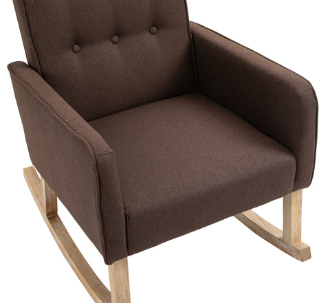 TPFLiving Schaukelstuhl Dreamer Stoff Gestell Eichenholz TPFLiving Schaukelstuhl Dreamer Stoff Gestell Eichenholz