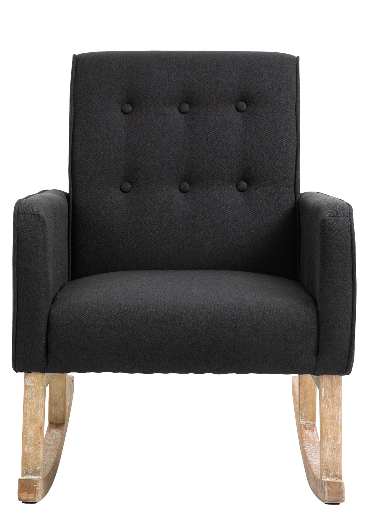 TPFLiving Schaukelstuhl Dreamer Stoff Gestell Eichenholz TPFLiving Schaukelstuhl Dreamer Stoff Gestell Eichenholz