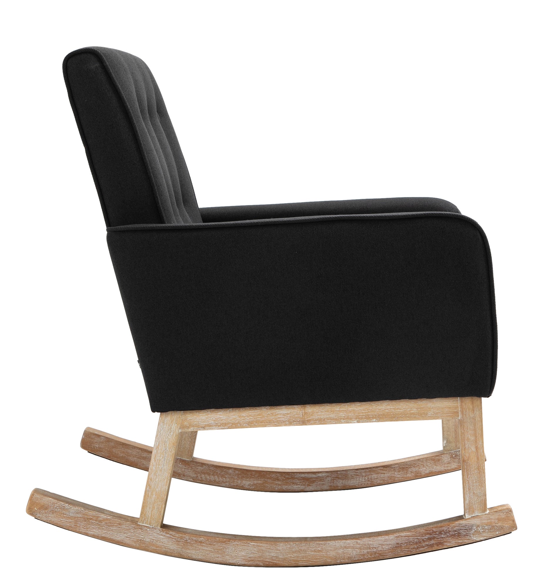 TPFLiving Schaukelstuhl Dreamer Stoff Gestell Eichenholz TPFLiving Schaukelstuhl Dreamer Stoff Gestell Eichenholz