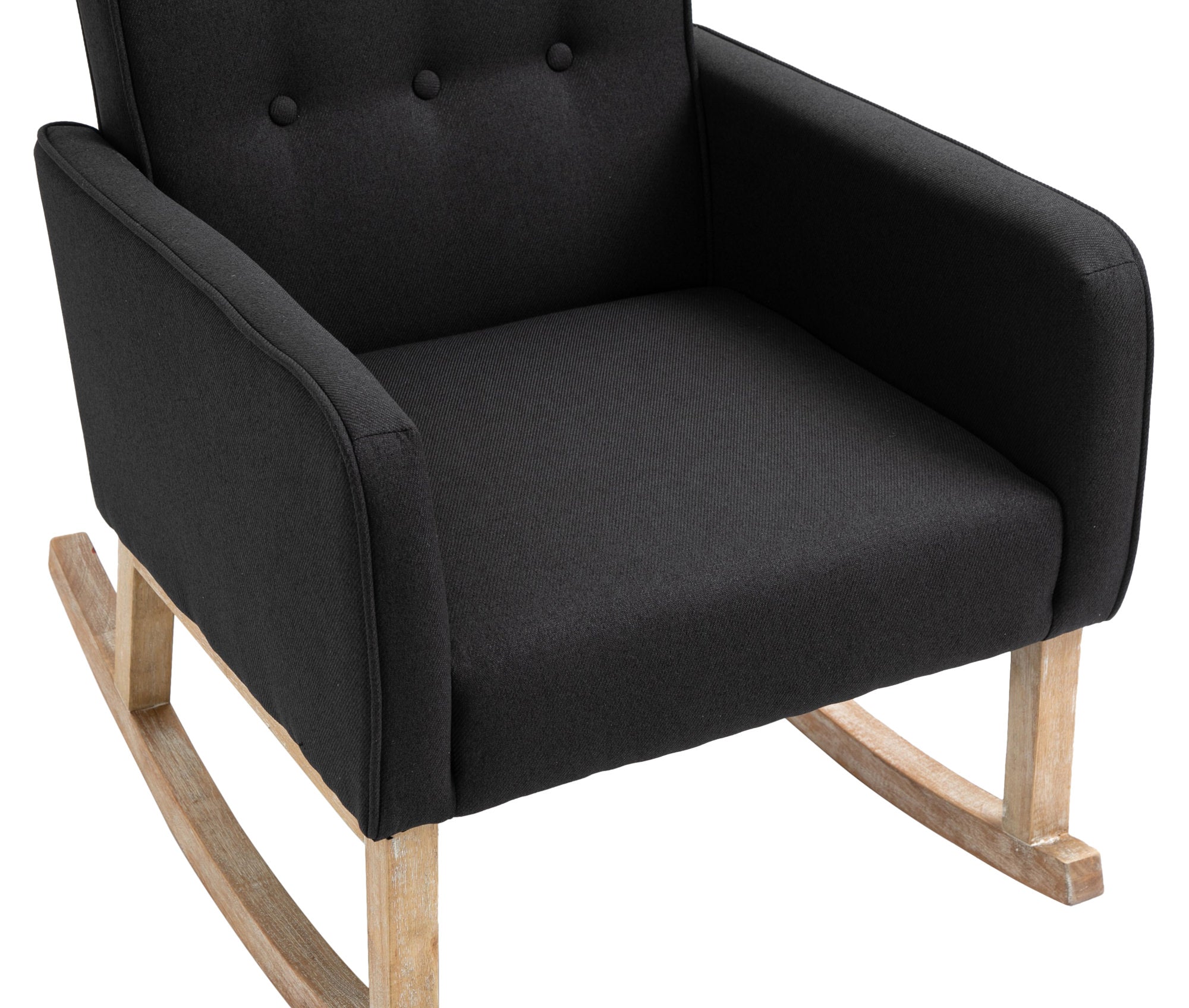 TPFLiving Schaukelstuhl Dreamer Stoff Gestell Eichenholz TPFLiving Schaukelstuhl Dreamer Stoff Gestell Eichenholz