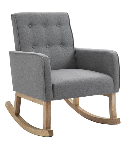 TPFLiving Schaukelstuhl Dreamer Stoff Gestell Eichenholz TPFLiving Schaukelstuhl Dreamer Stoff Gestell Eichenholz