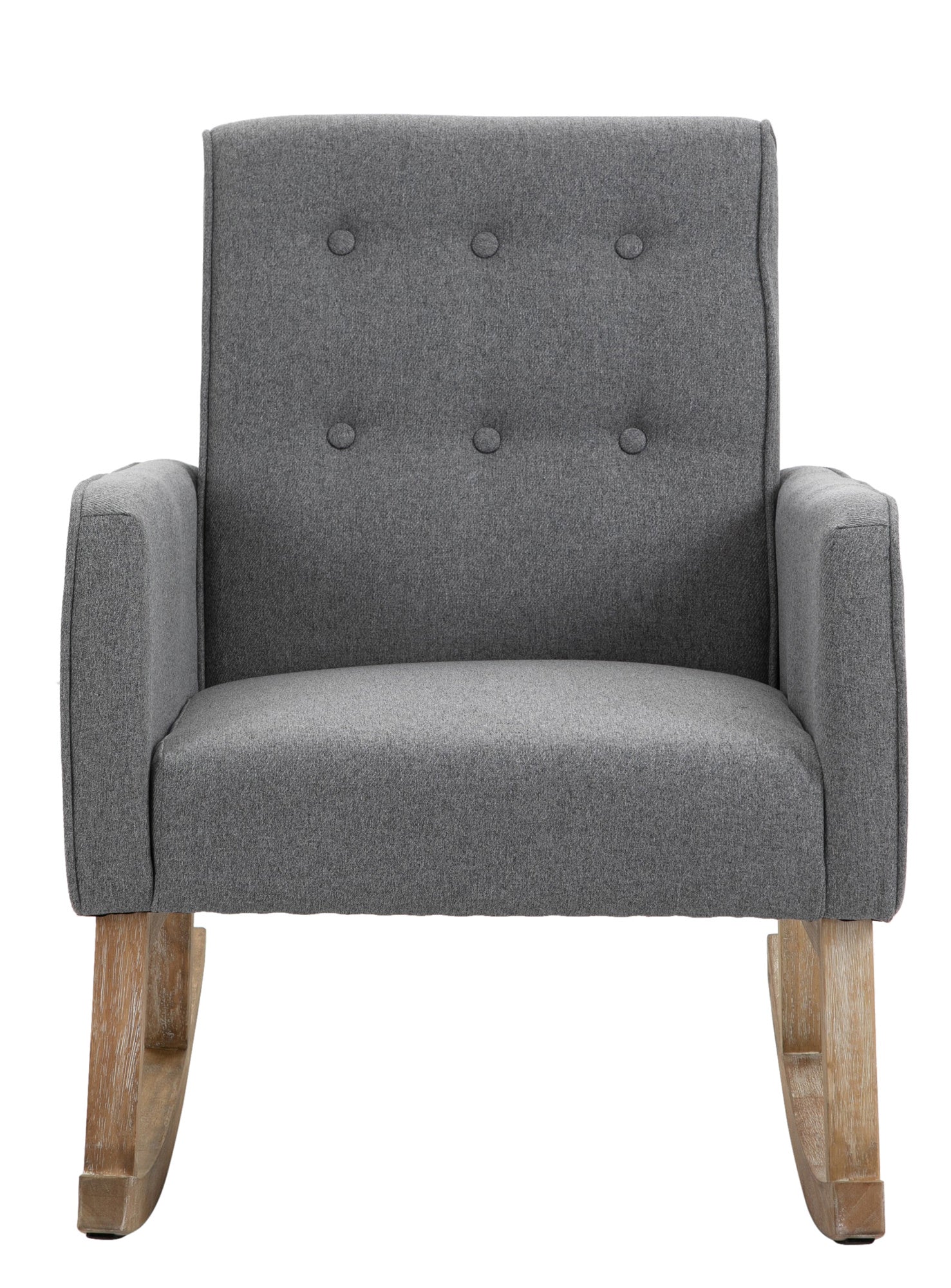 TPFLiving Schaukelstuhl Dreamer Stoff Gestell Eichenholz TPFLiving Schaukelstuhl Dreamer Stoff Gestell Eichenholz