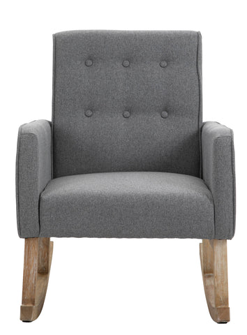 TPFLiving Schaukelstuhl Dreamer Stoff Gestell Eichenholz TPFLiving Schaukelstuhl Dreamer Stoff Gestell Eichenholz