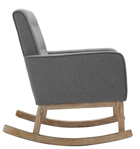 TPFLiving Schaukelstuhl Dreamer Stoff Gestell Eichenholz TPFLiving Schaukelstuhl Dreamer Stoff Gestell Eichenholz