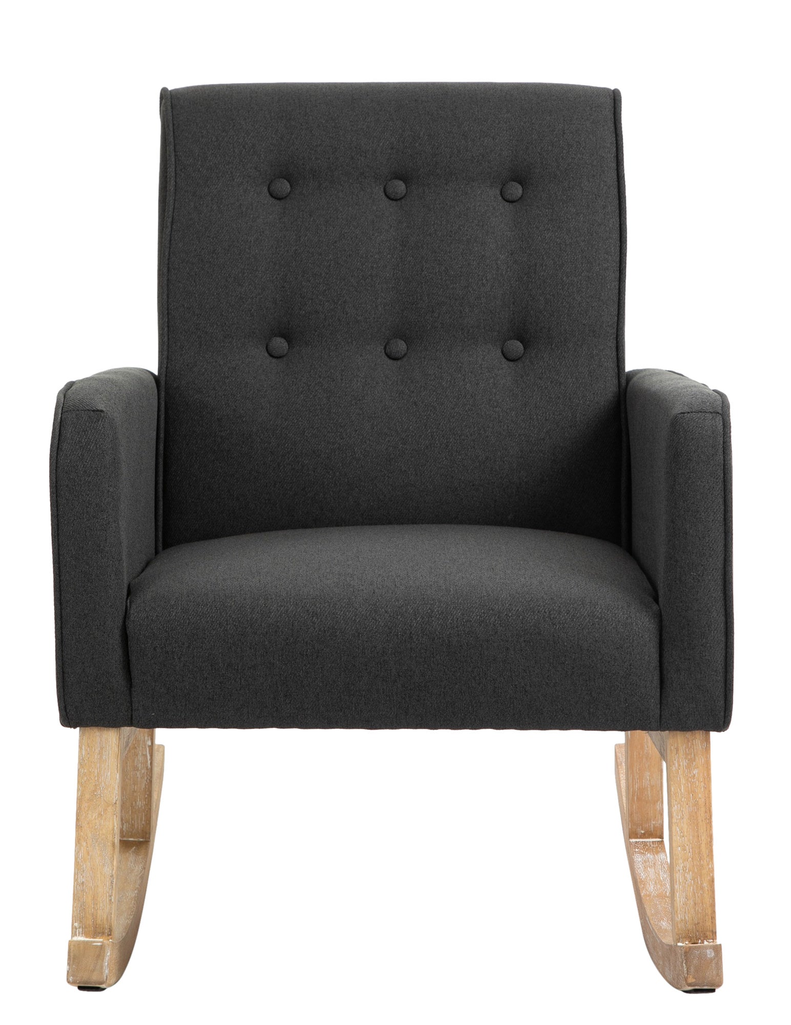 TPFLiving Schaukelstuhl Dreamer Stoff Gestell Eichenholz TPFLiving Schaukelstuhl Dreamer Stoff Gestell Eichenholz