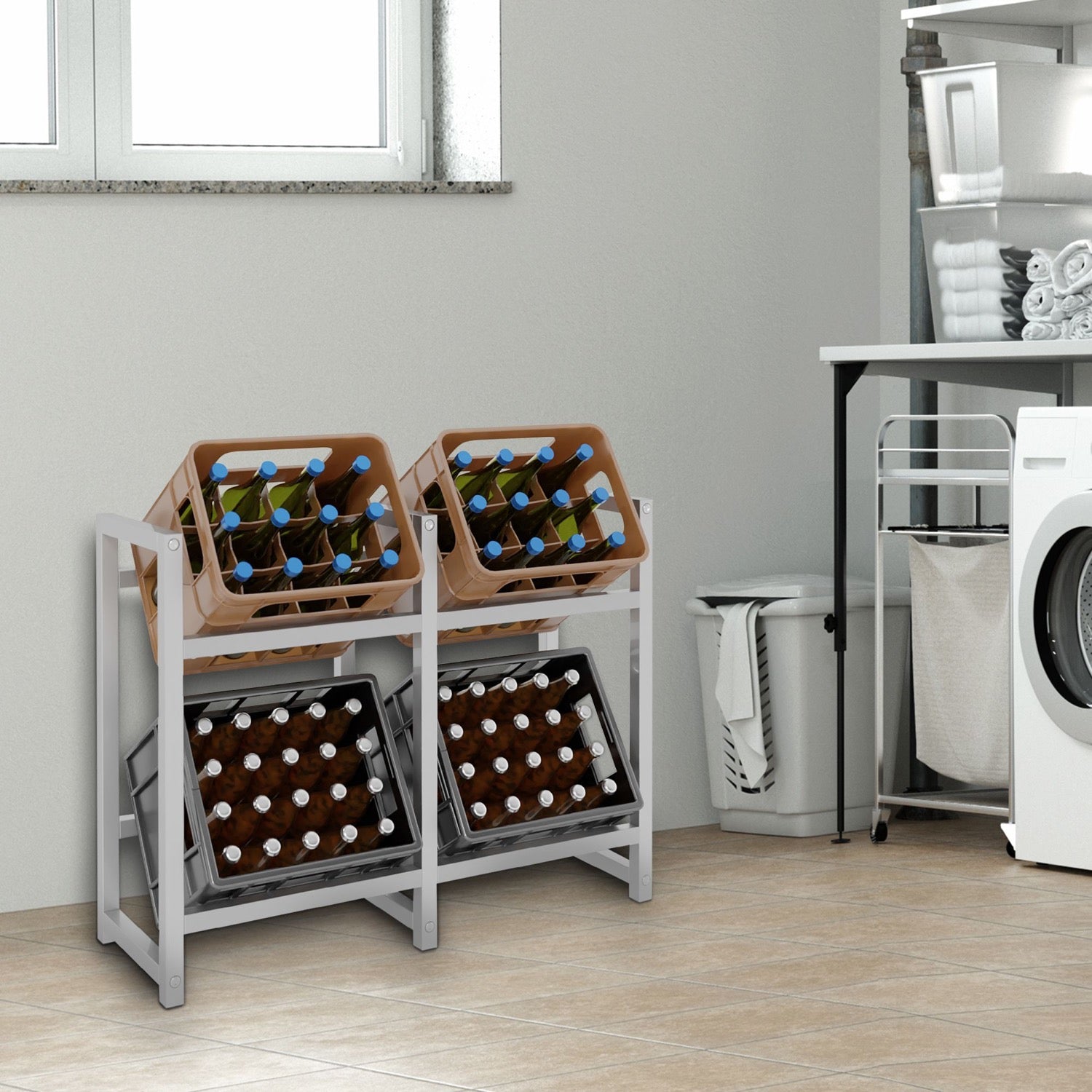 TPFLiving 4er Getränkekistenständer Star TPFLiving 4er Getränkekistenständer Star