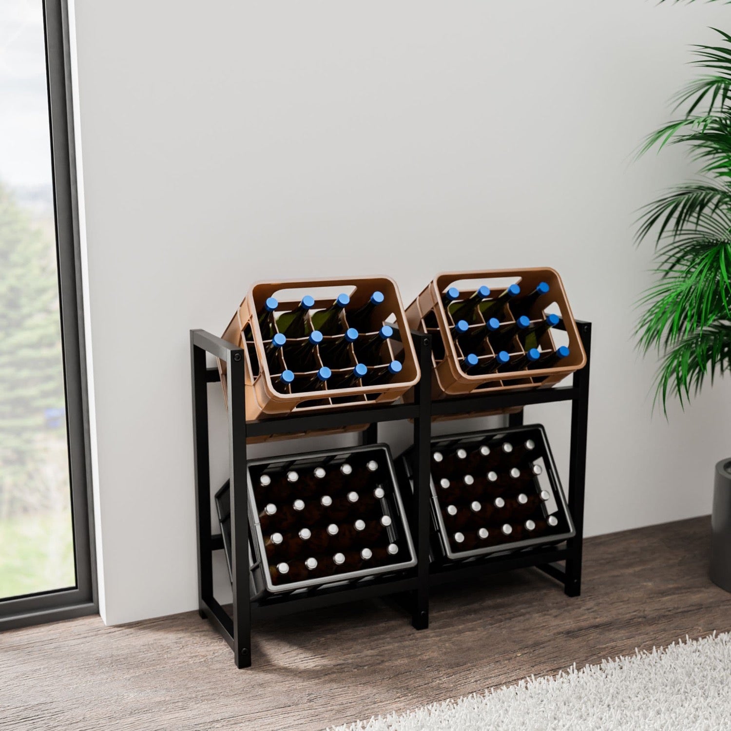 TPFLiving 4er Getränkekistenständer Star TPFLiving 4er Getränkekistenständer Star