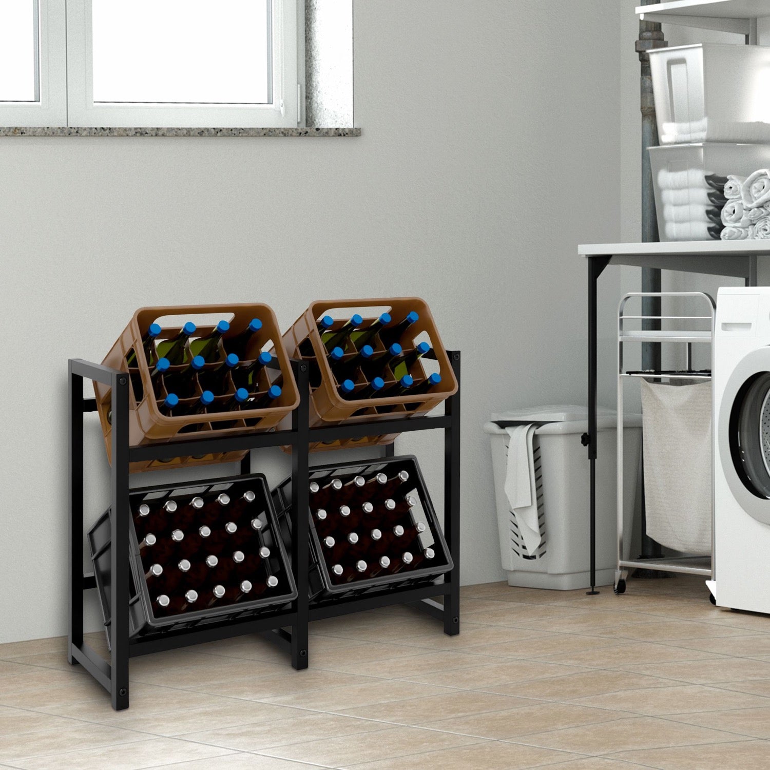 TPFLiving 4er Getränkekistenständer Star TPFLiving 4er Getränkekistenständer Star