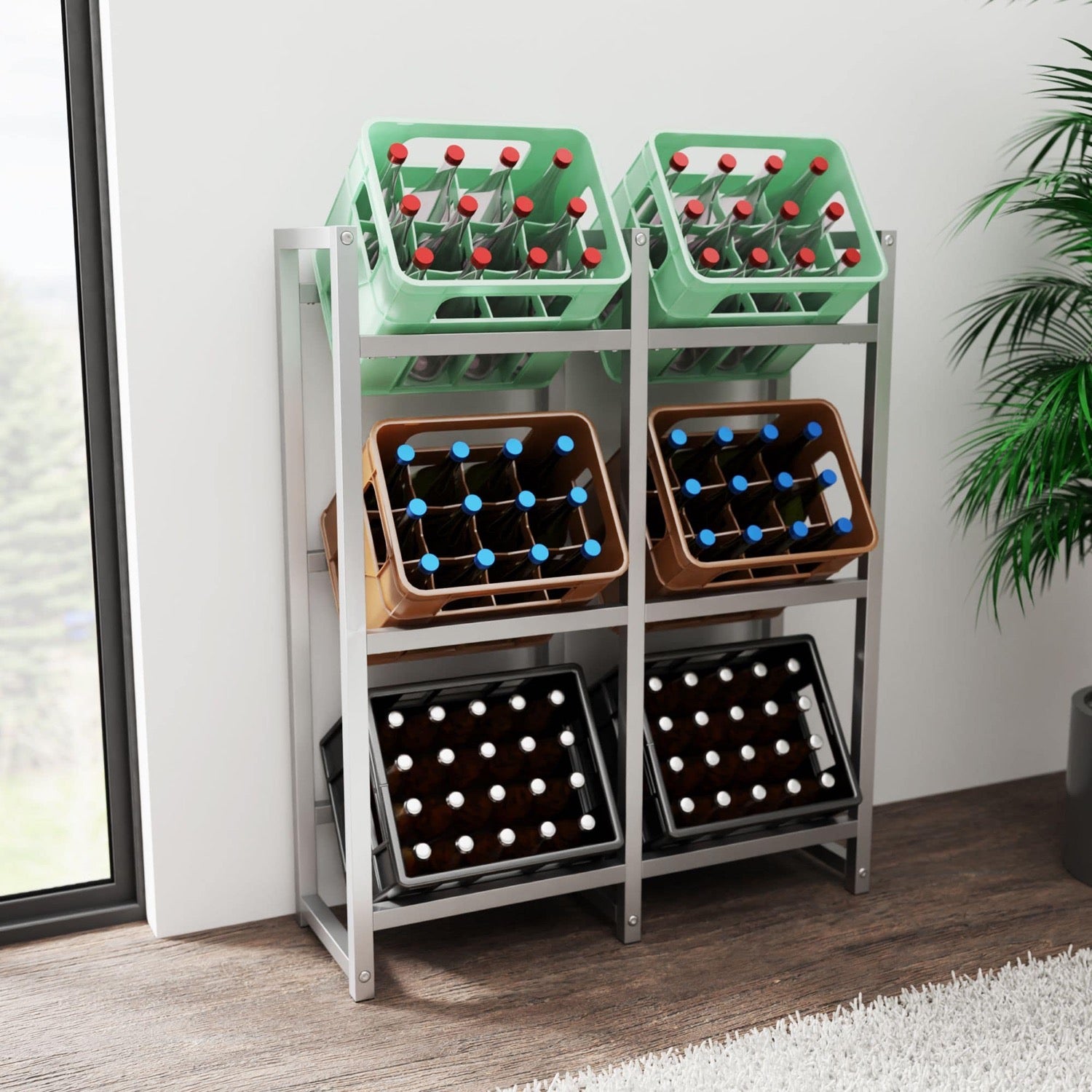 TPFLiving 6er Getränkekistenständer Star TPFLiving 6er Getränkekistenständer Star