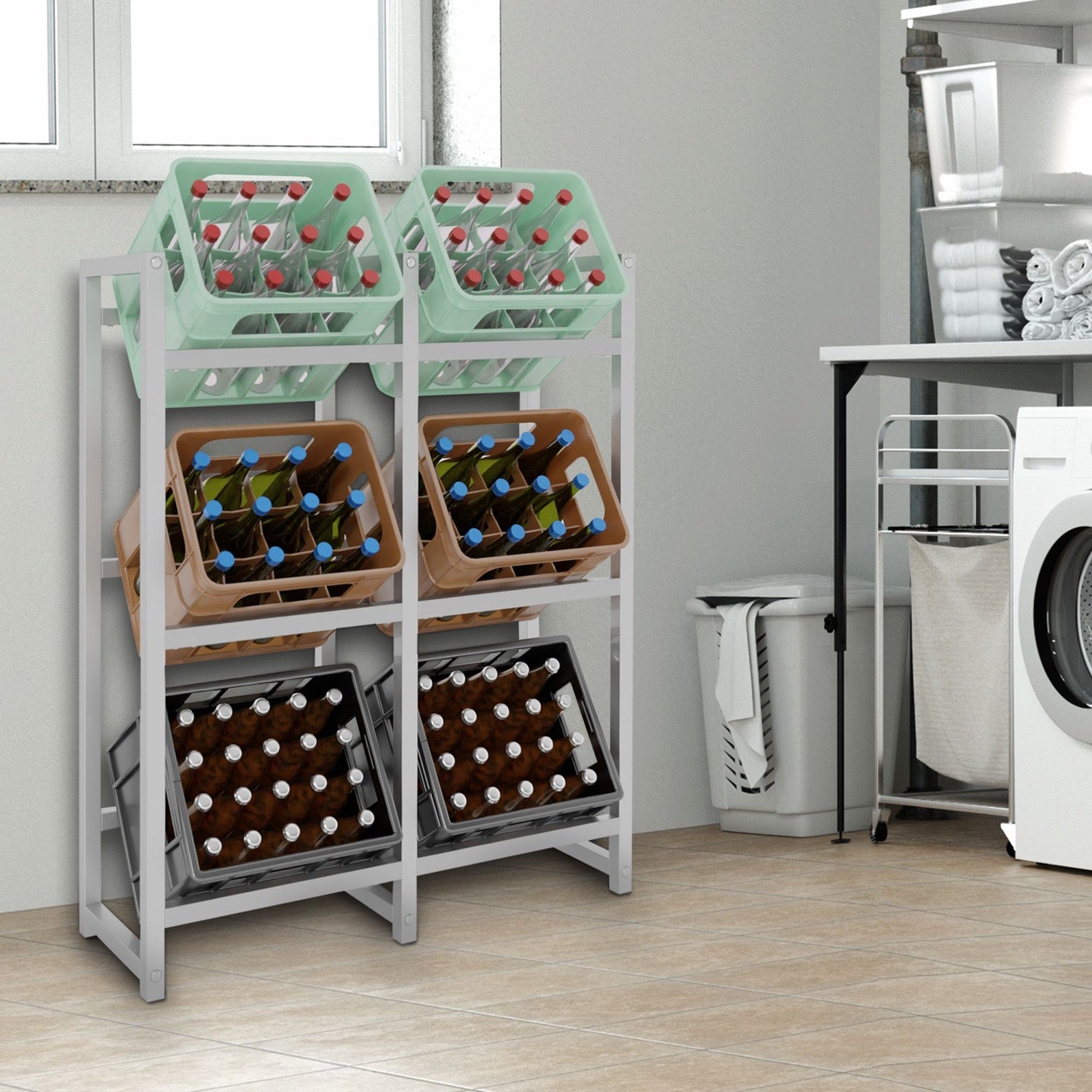 TPFLiving 6er Getränkekistenständer Star TPFLiving 6er Getränkekistenständer Star