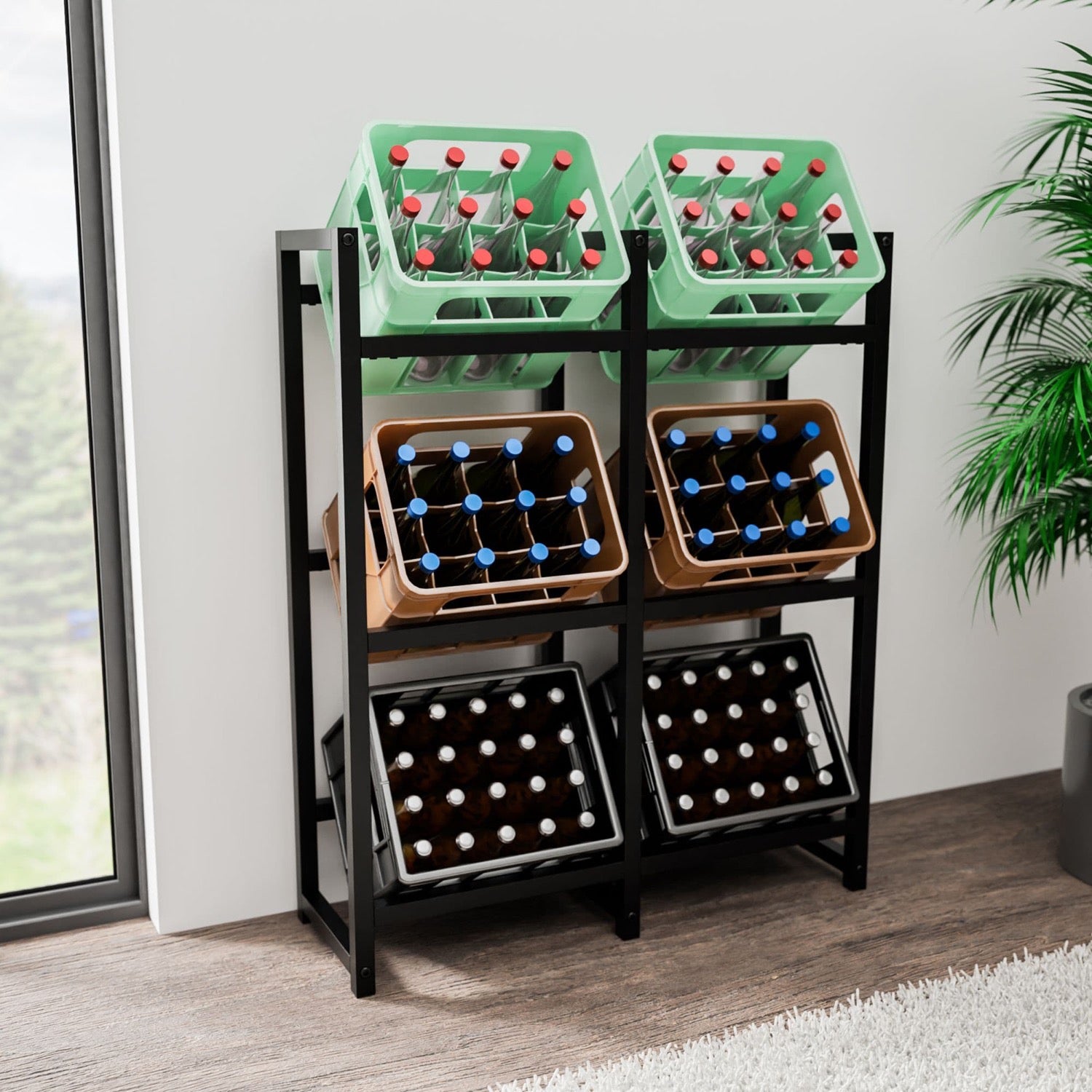 TPFLiving 6er Getränkekistenständer Star TPFLiving 6er Getränkekistenständer Star