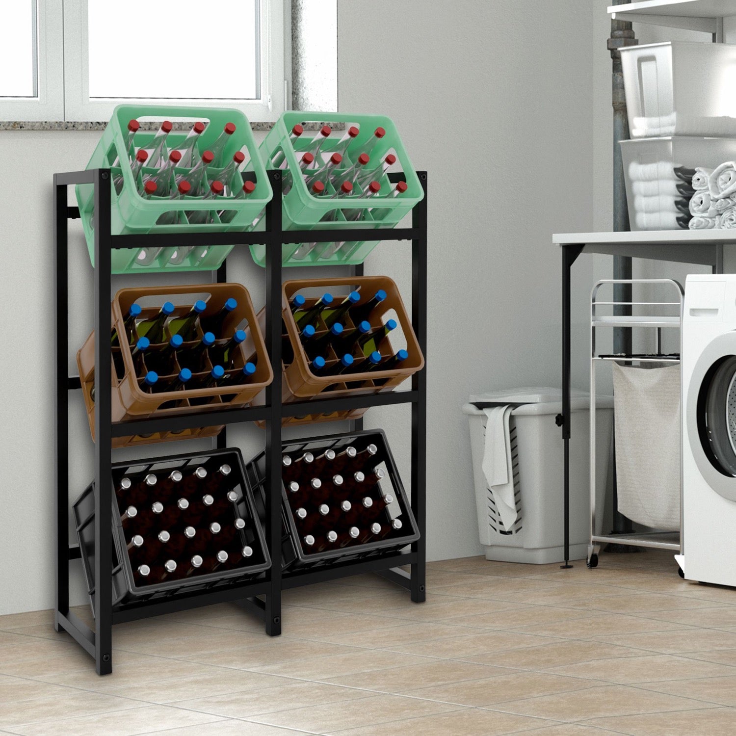 TPFLiving 6er Getränkekistenständer Star TPFLiving 6er Getränkekistenständer Star