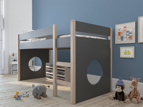 TPFLiving Seitenpaneel, 2er-Set Färan grau, mit rundem Fenster TPFLiving Seitenpaneel, 2er-Set Färan grau, mit rundem Fenster