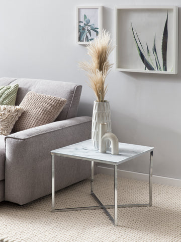 TPFLiving Beistelltisch Glassico Foliert in Marmoroptik TPFLiving Beistelltisch Glassico Foliert in Marmoroptik