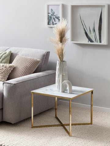 TPFLiving Beistelltisch Glassico Foliert in Marmoroptik TPFLiving Beistelltisch Glassico Foliert in Marmoroptik