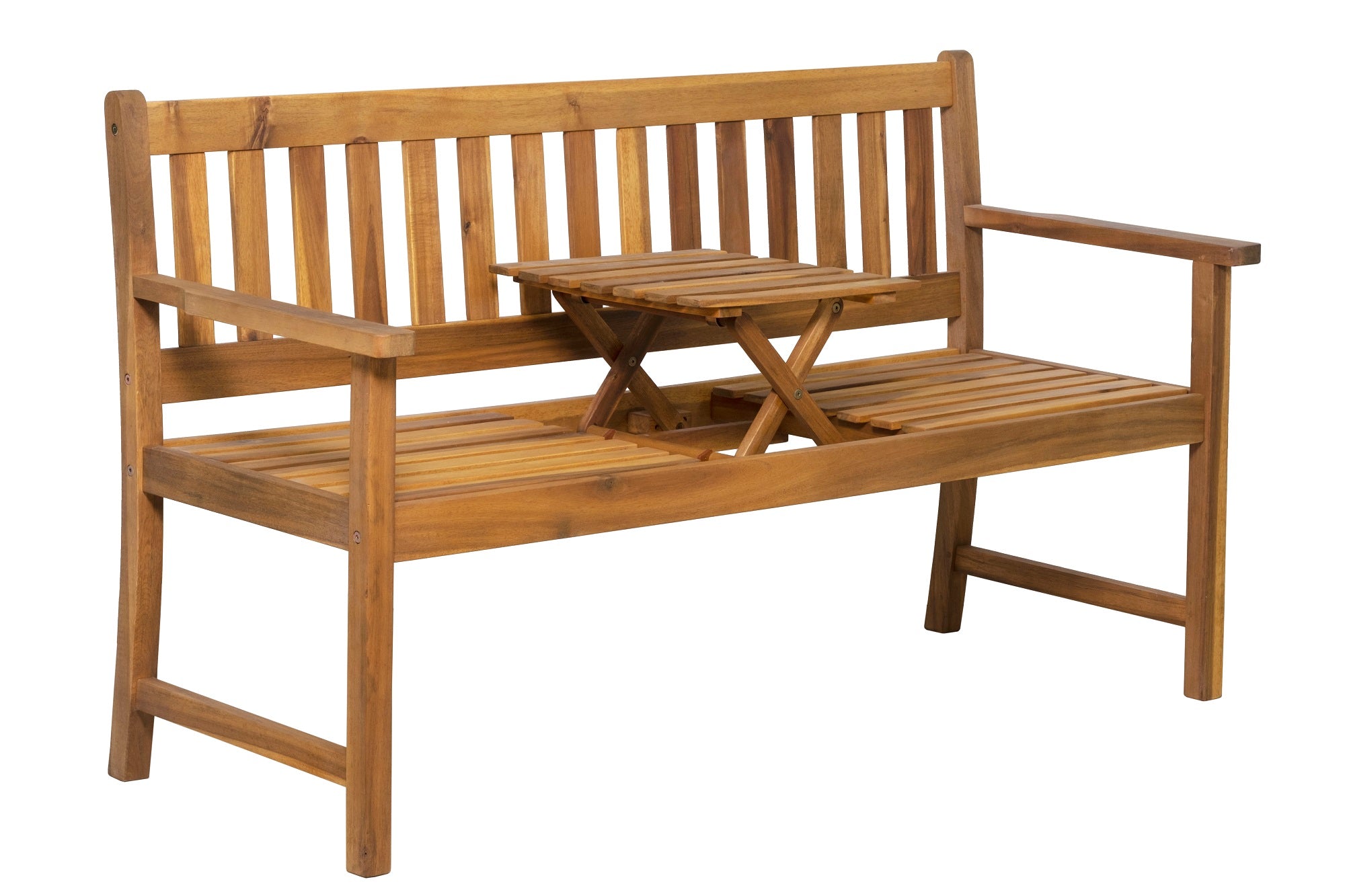 TPFGarden Gartenbank Akana - 2-Sitzer mit Mitteltisch - Akazienholz geölt - 157 cm TPFGarden Gartenbank Akana - 2-Sitzer mit Mitteltisch - Akazienholz geölt - 157 cm