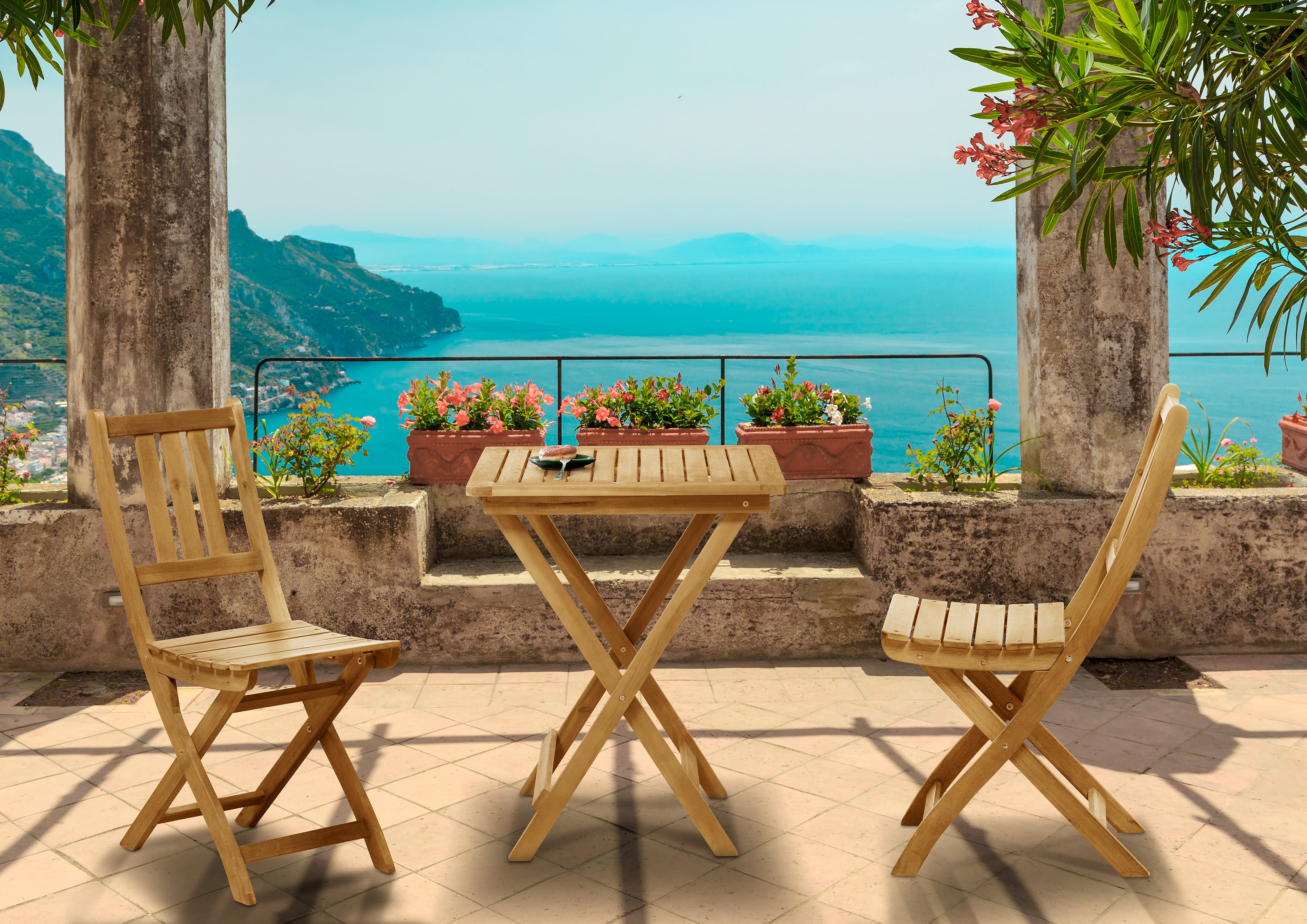 TPFGarden Sitzgruppe Akana mit 2 Stühlen und 1 Tisch, 60x60 cm - Akazienholz geölt TPFGarden Sitzgruppe Akana mit 2 Stühlen und 1 Tisch, 60x60 cm - Akazienholz geölt