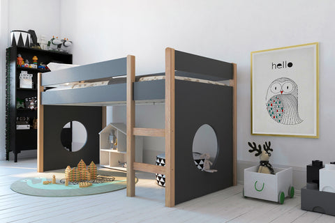 TPFLiving Seitenpaneel, 2er-Set Färan grau, mit rundem Fenster TPFLiving Seitenpaneel, 2er-Set Färan grau, mit rundem Fenster