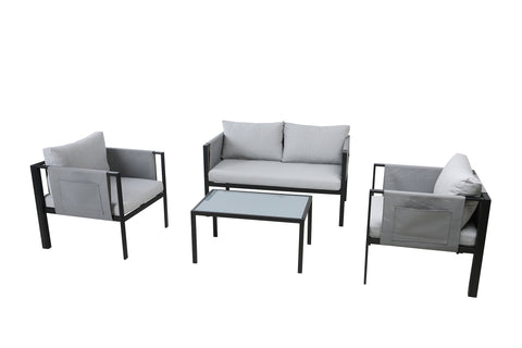 TPFGarden Sitzgruppe Yolo 2-Sitzer + 2 Sessel, 1 Couchtisch, Sitz- + Rückenkissen TPFGarden Sitzgruppe Yolo 2-Sitzer + 2 Sessel, 1 Couchtisch, Sitz- + Rückenkissen