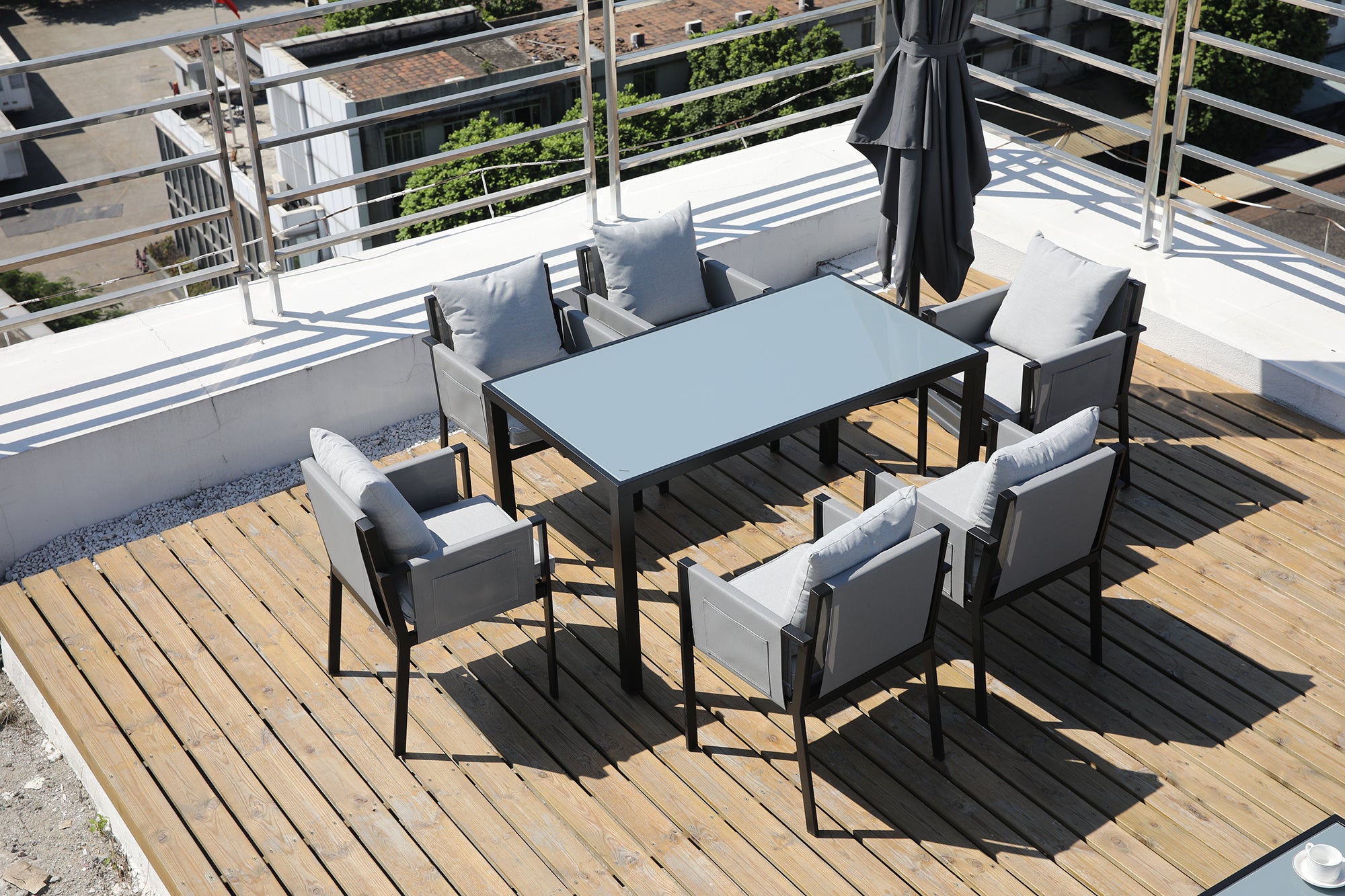 TPFGarden Essgruppe Yolo 1 Esstisch + 6 Stühle, Sitz- und Rückenkissen TPFGarden Essgruppe Yolo 1 Esstisch + 6 Stühle, Sitz- und Rückenkissen