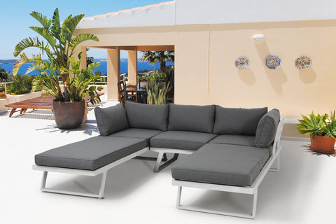 TPFGarden Gartenlounge-Set Yala Ecksofa, 1 Couchtisch, 4 Sitzkissen, 7 Rückenkissen TPFGarden Gartenlounge-Set Yala Ecksofa, 1 Couchtisch, 4 Sitzkissen, 7 Rückenkissen