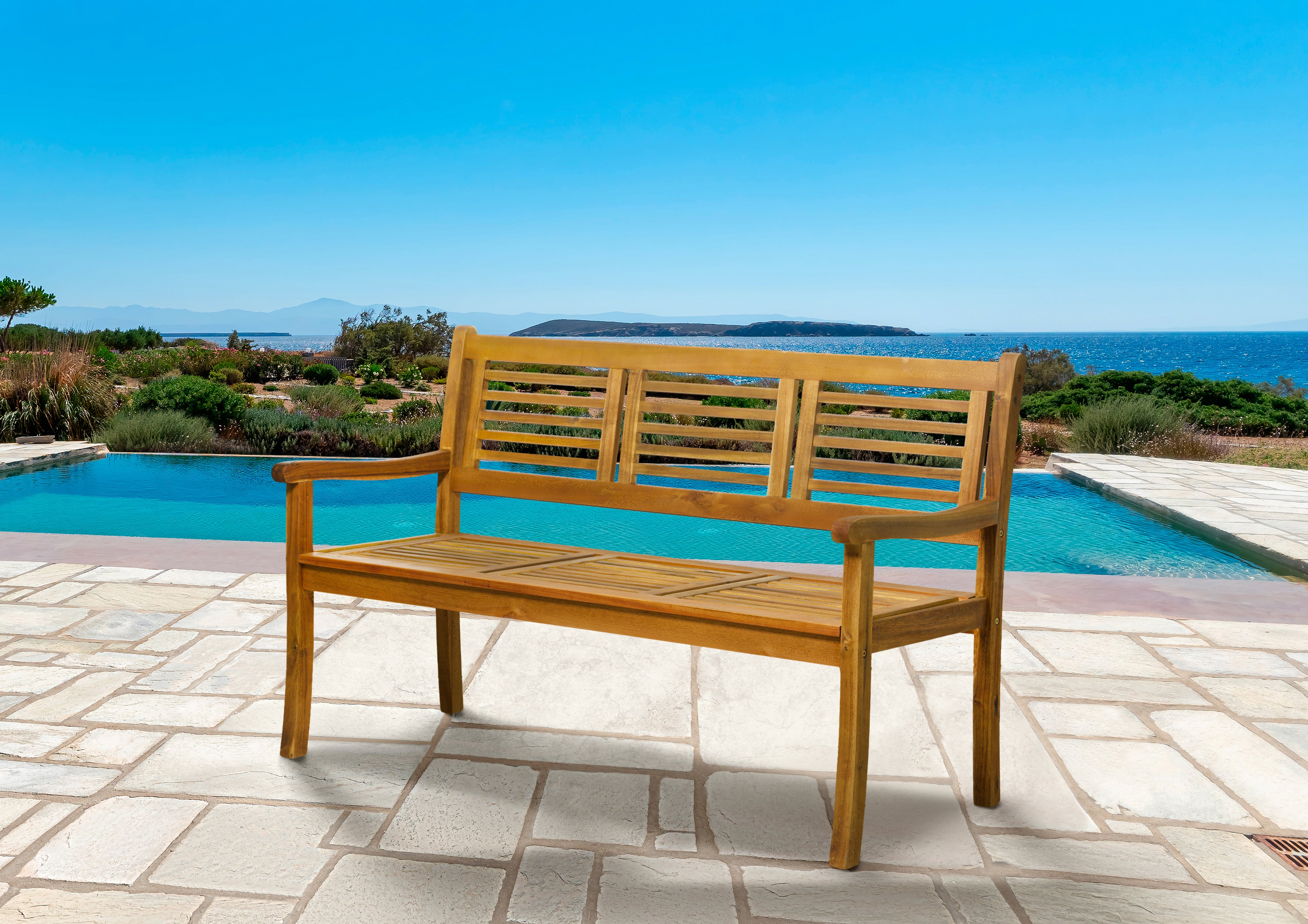 TPFGarden Gartenbank Akana - 3-Sitzer mit Arm- und Rückenlehnen - 150 cm TPFGarden Gartenbank Akana - 3-Sitzer mit Arm- und Rückenlehnen - 150 cm