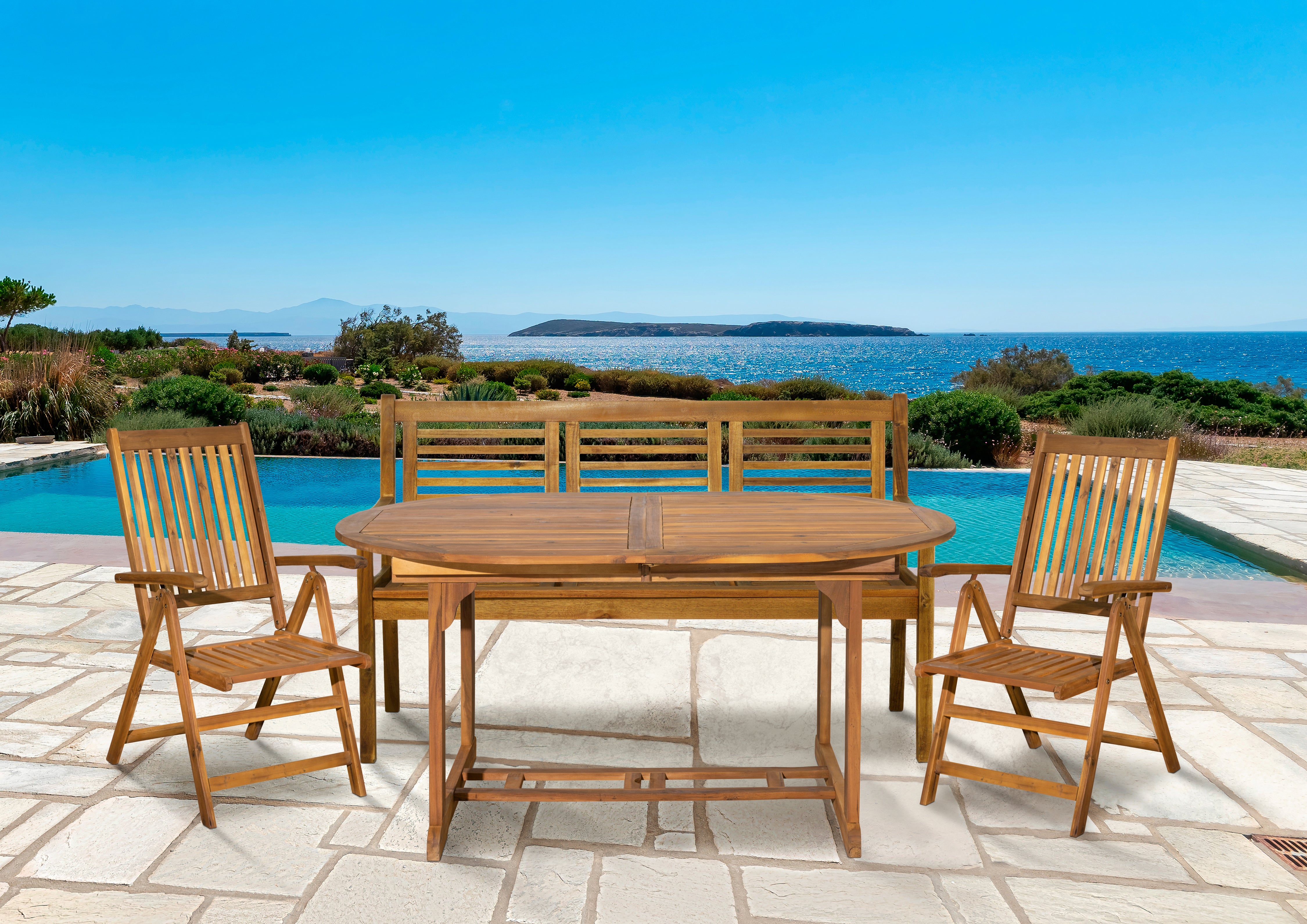 TPFGarden 2er Set Gartenstuhl Akana mit Armlehnen - Akazienholz geölt TPFGarden 2er Set Gartenstuhl Akana mit Armlehnen - Akazienholz geölt