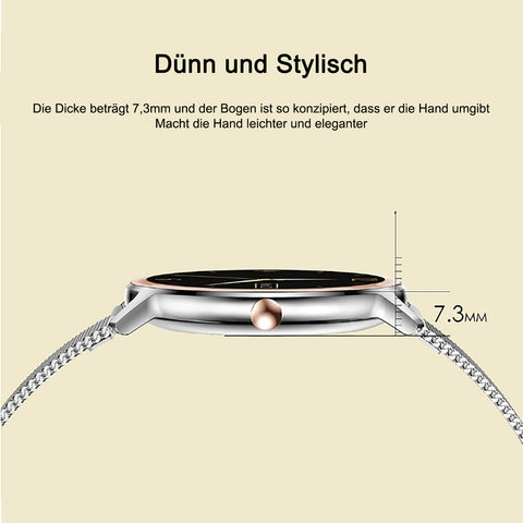 TPFNet Smart Watch / Fitness Tracker IP67 für Damen - Milanaise Armband - Android & IOS - verschiedene Farben TPFNet Smart Watch / Fitness Tracker IP67 für Damen - Milanaise Armband - Android & IOS - verschiedene Farben