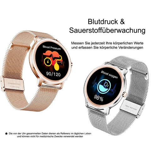 TPFNet Smart Watch / Fitness Tracker IP67 für Damen - Milanaise Armband - Android & IOS - verschiedene Farben TPFNet Smart Watch / Fitness Tracker IP67 für Damen - Milanaise Armband - Android & IOS - verschiedene Farben