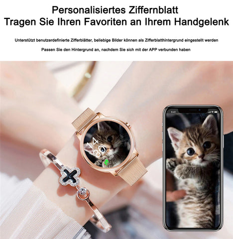TPFNet Smart Watch / Fitness Tracker IP67 für Damen - Milanaise Armband - Android & IOS - verschiedene Farben TPFNet Smart Watch / Fitness Tracker IP67 für Damen - Milanaise Armband - Android & IOS - verschiedene Farben