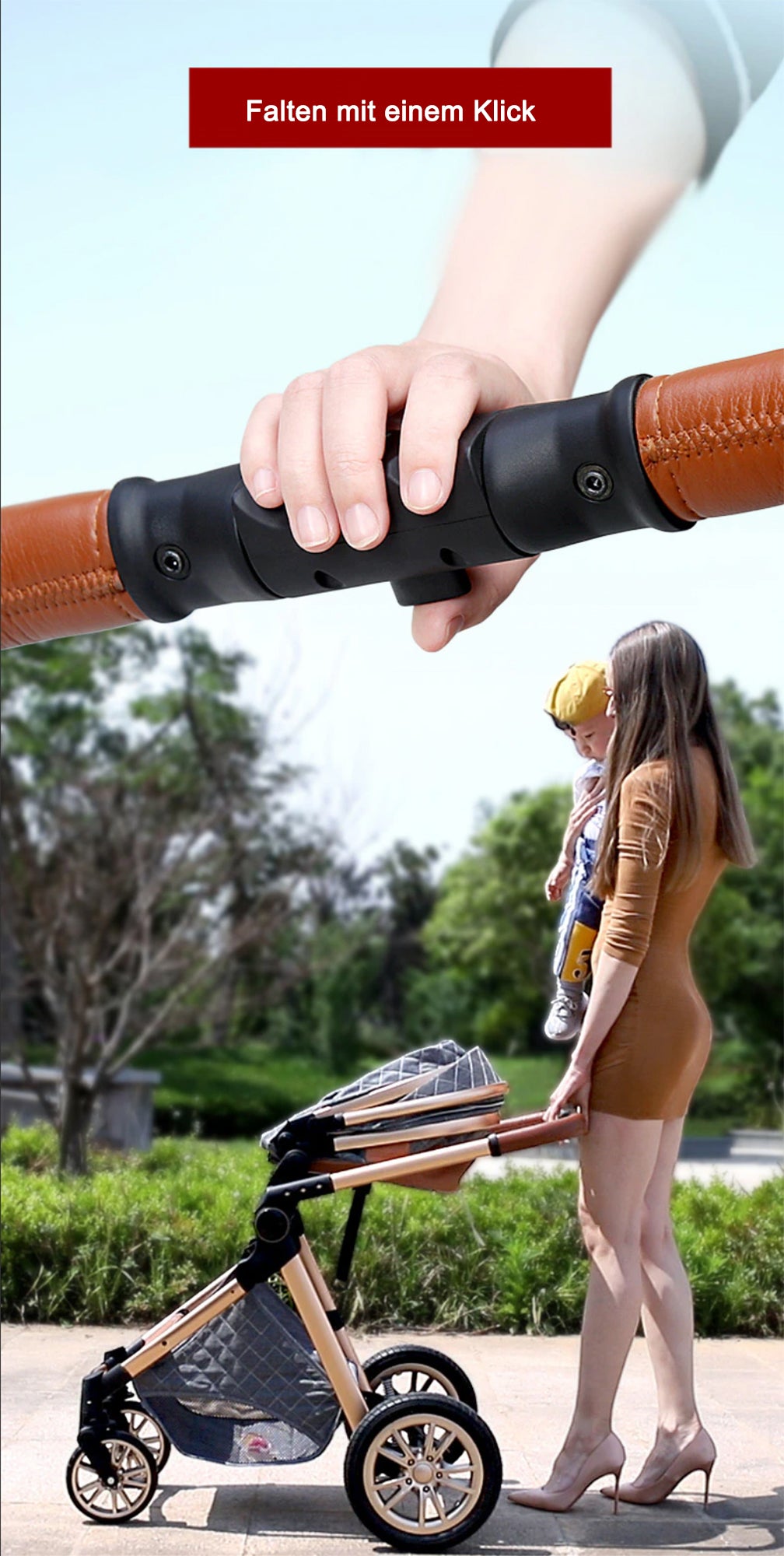 TPFLiving Kombi-Kinderwagen 3in1 Set - Modell 1 Stoff TPFLiving Kombi-Kinderwagen 3in1 Set - Modell 1 Stoff