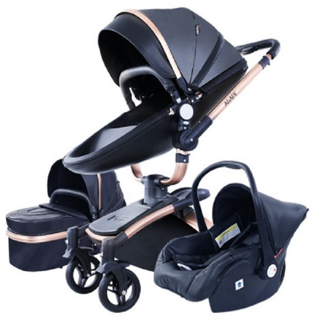 TPFLiving Luxus Kombi-Kinderwagen 3in1 Set - Modell 5 Kunstleder TPFLiving Luxus Kombi-Kinderwagen 3in1 Set - Modell 5 Kunstleder