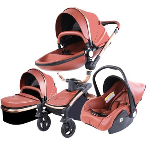 TPFLiving Luxus Kombi-Kinderwagen 3in1 Set - Modell 5 Kunstleder TPFLiving Luxus Kombi-Kinderwagen 3in1 Set - Modell 5 Kunstleder