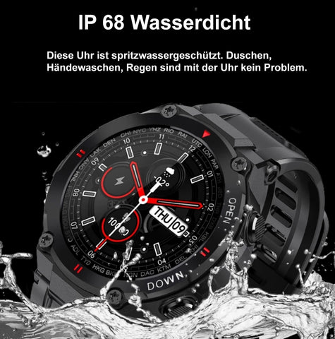 TPFNet Smart Watch / Fitness Tracker IP68 - Silikon Armband - Android & IOS - verschiedene Farben