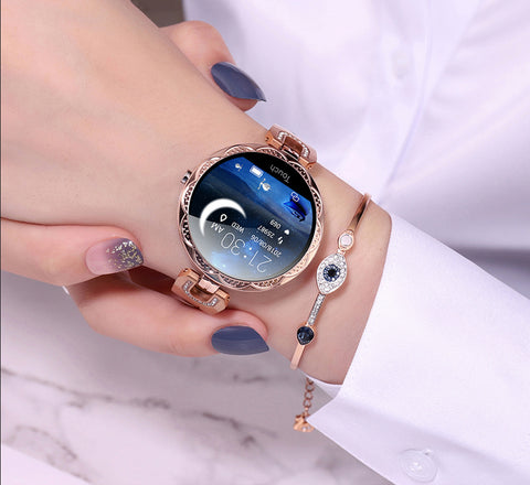 TPFNet Damen Smart Watch / Fitness Tracker IP67 - Edelstahl Armband - Android & IOS - verschiedene Farben TPFNet Damen Smart Watch / Fitness Tracker IP67 - Edelstahl Armband - Android & IOS - verschiedene Farben