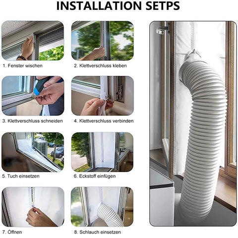 TPFLiving Fenster-Set Erweiterung Fenster Abdichtung Klimagerät / Trockner - verschiedene Längen TPFLiving Fenster-Set Erweiterung Fenster Abdichtung Klimagerät / Trockner - verschiedene Längen
