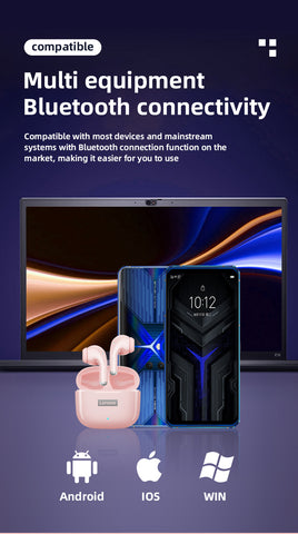 Lenovo LP40 Pro Bluetooth-Kopfhörer Violett Lenovo LP40 Pro Bluetooth-Kopfhörer Violett