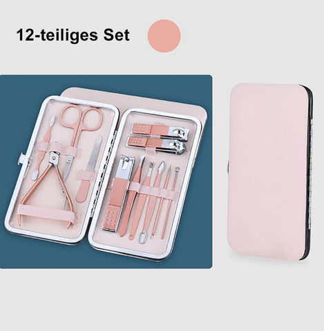 TPFBeauty Maniküre- & Pediküre-Set 12-teilig aus Kunstleder - verschiedene Farben TPFBeauty Maniküre- & Pediküre-Set 12-teilig aus Kunstleder - verschiedene Farben