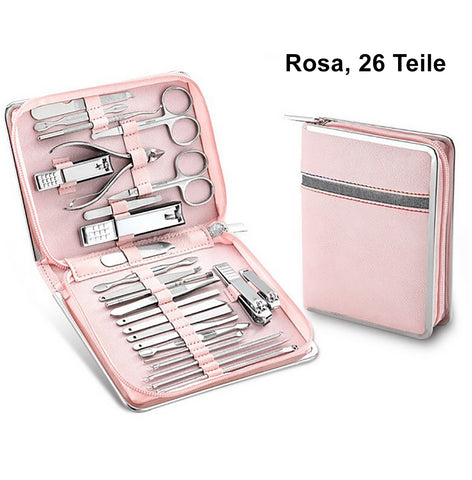 TPFBeauty Maniküre- & Pediküre-Set 26-teilig aus Kunstleder - verschiedene Farben TPFBeauty Maniküre- & Pediküre-Set 26-teilig aus Kunstleder - verschiedene Farben