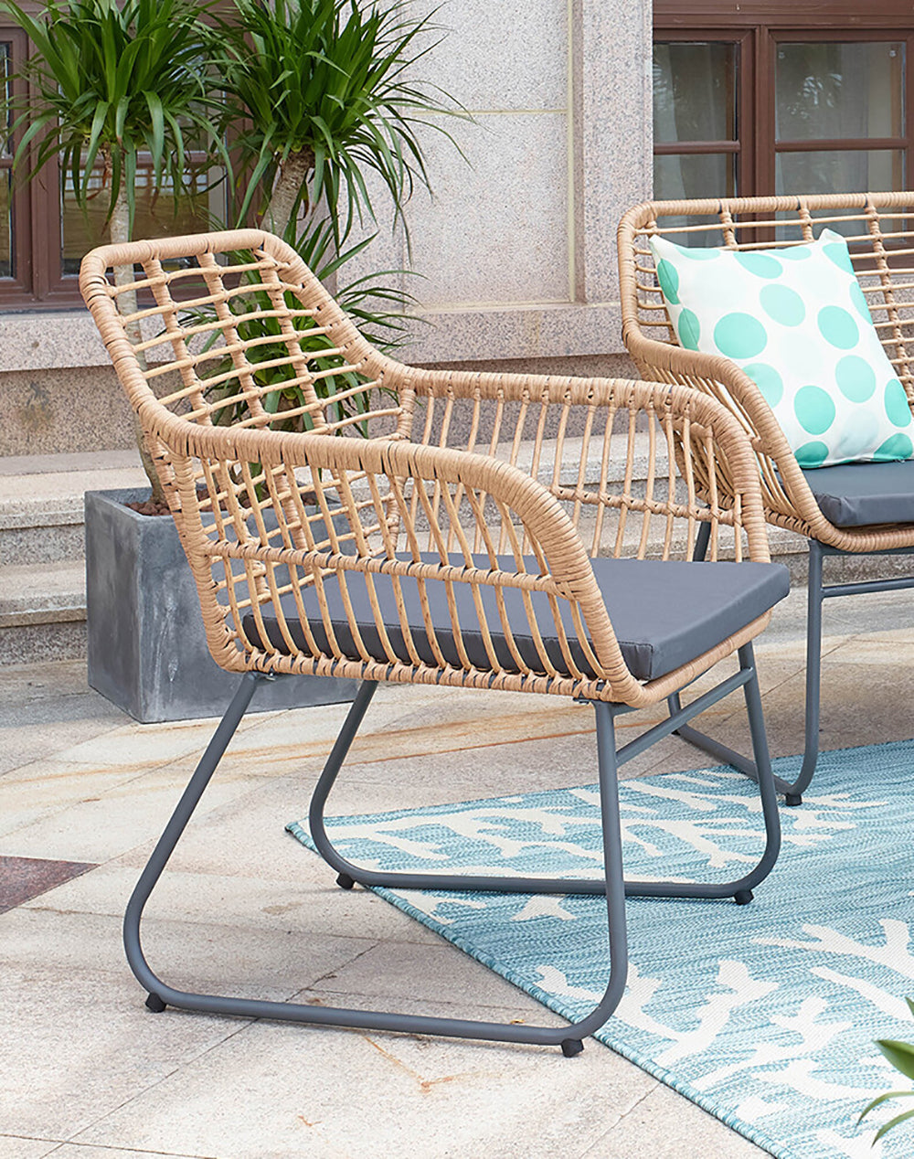 TPFGarden Sitzgruppe MARELLO 2 Stühle, 2 Sitzkissen, 1 Bank, 1 Bankauflage, 1 Couchtisch TPFGarden Sitzgruppe MARELLO 2 Stühle, 2 Sitzkissen, 1 Bank, 1 Bankauflage, 1 Couchtisch