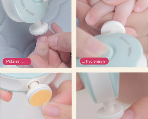 TPFBeauty Baby Nageltrimmer Elektrisch mit 6 Schleifköpfen, verschiedene Farben